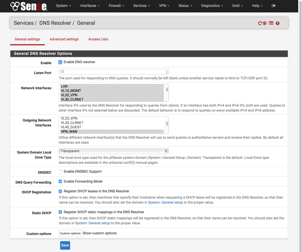 Pfsense dns resolver настройка