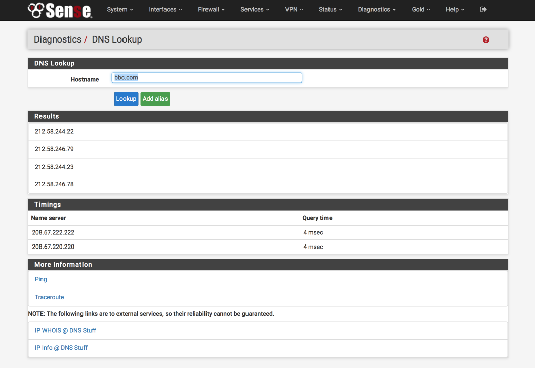 opendns updater pfsense