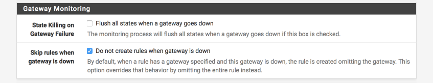Gateway monitoring
