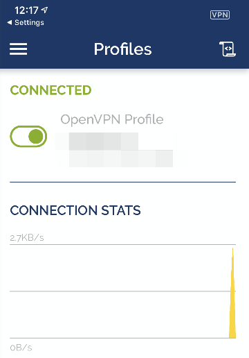 OpenVPN Connected