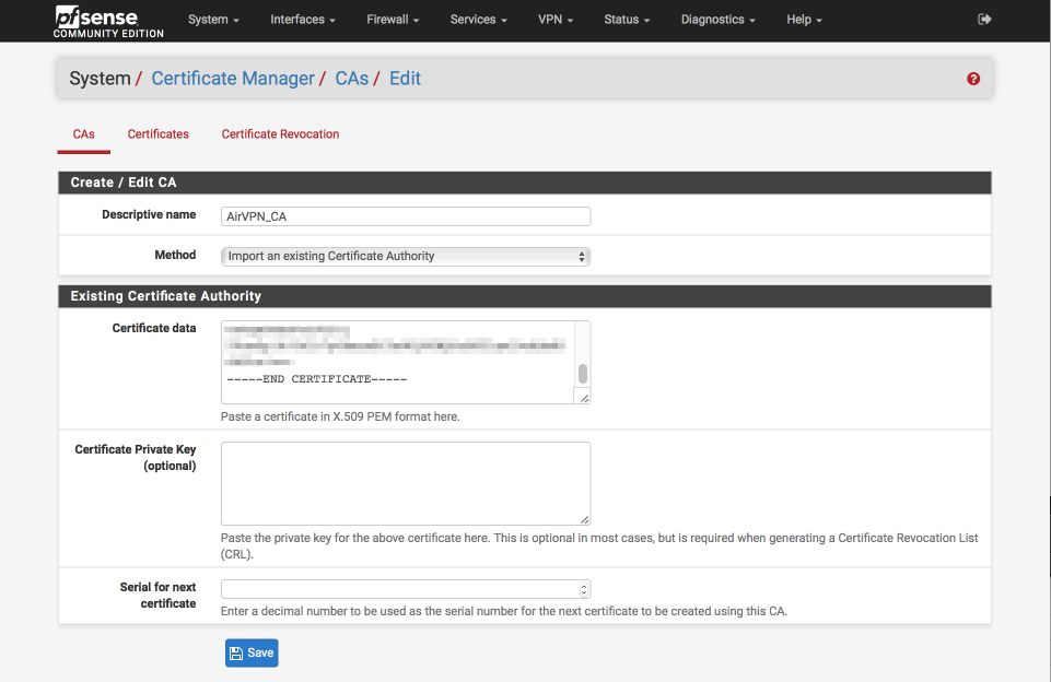 pfsense airvpn