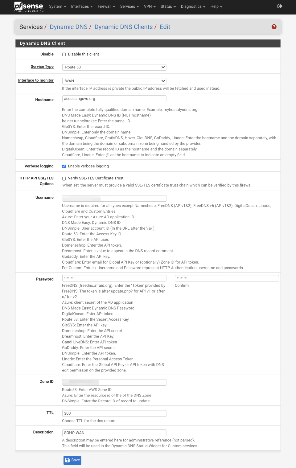 pfsense force dns to nxfilter