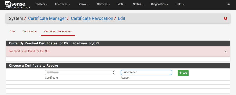 OpenVPN certificate revocation