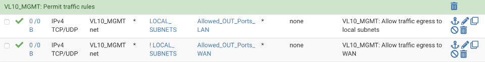 Original V10_MGMT default gateway